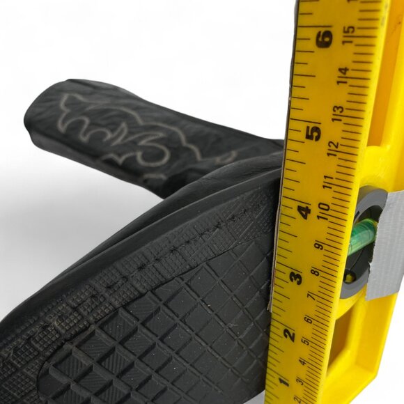 Old West Black Leather Western Cowboy Biker Boots Men's 11 D - Picture 12 of 13